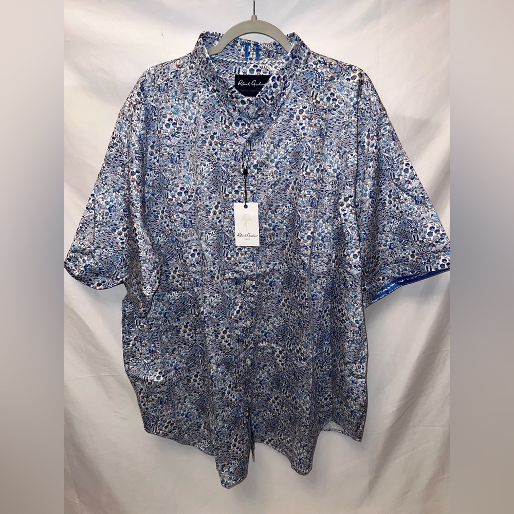 Robert Graham multi color Casual Button Down short sleeved Shirt 2XLT